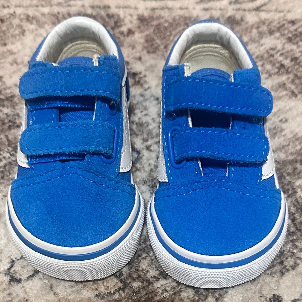 Vans old skool blue infant shoe